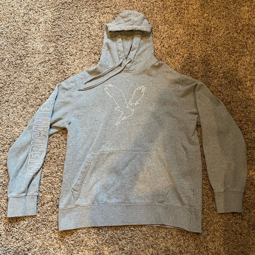 American Eagle Grey Hoodie. Super Soft. Adult Large.